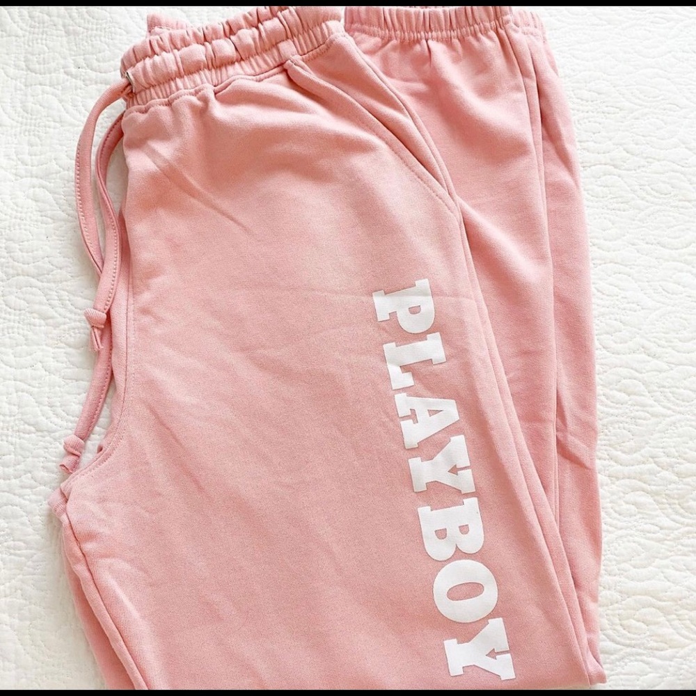 Pink playboy sweats - Picture 2 of 2